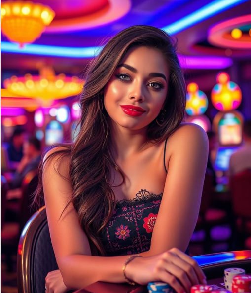 Studio live dealer Teen Patti dengan tiga kartu dan meja dealer profesional